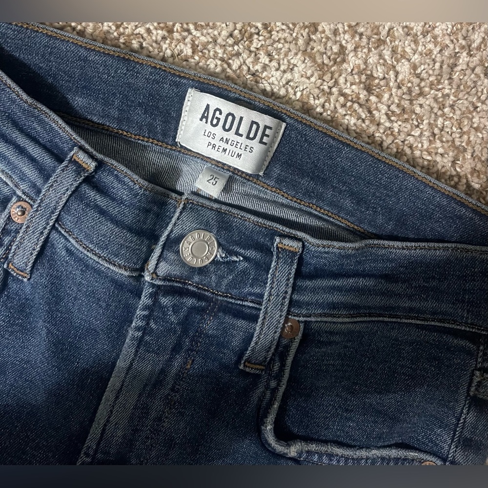 Agolde Sophie High Rise Crop with Frayed Hem